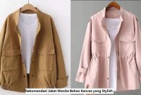 Jaket Wanita Bahan Kanvas