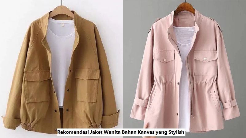 Jaket Wanita Bahan Kanvas